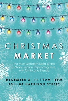 Christmas Market Snow Lights