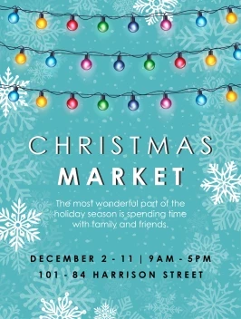 Christmas Market Snow Lights