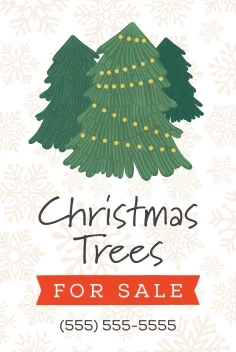Christmas Tree Illustration Sale
