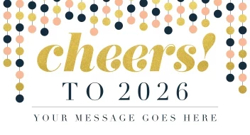 Cheers Gold Banner