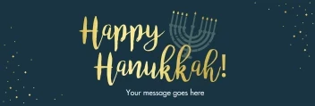 Happy Hanukah Gold Writing