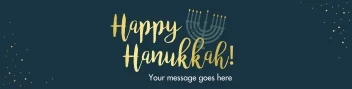 Happy Hanukah Gold Writing