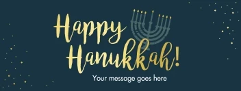 Happy Hanukah Gold Writing