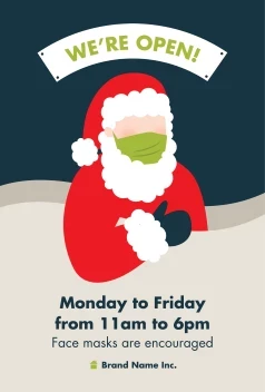 Santa Encourages a Face Mask