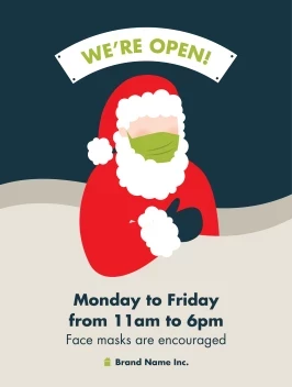 Santa Encourages a Face Mask