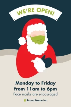 Santa Encourages a Face Mask