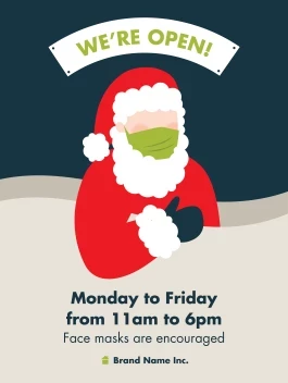 Santa Encourages a Face Mask