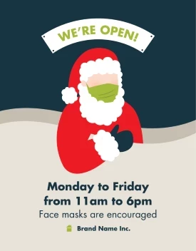 Santa Encourages a Face Mask