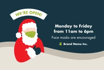 Santa Encourages a Face Mask