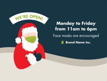 Santa Encourages a Face Mask