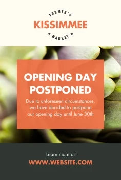 Farmers Market Postponed