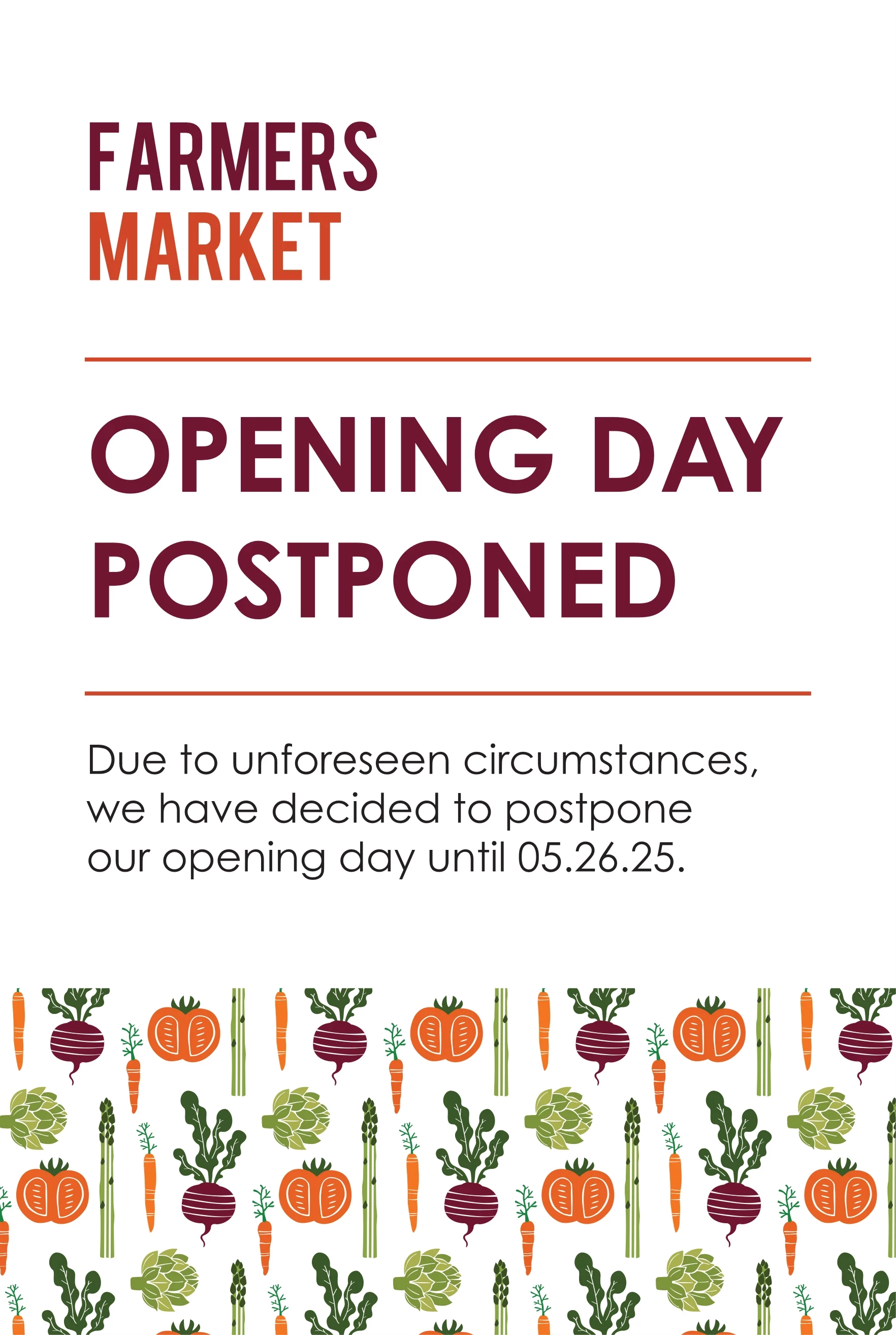 Opening Day Postponed
