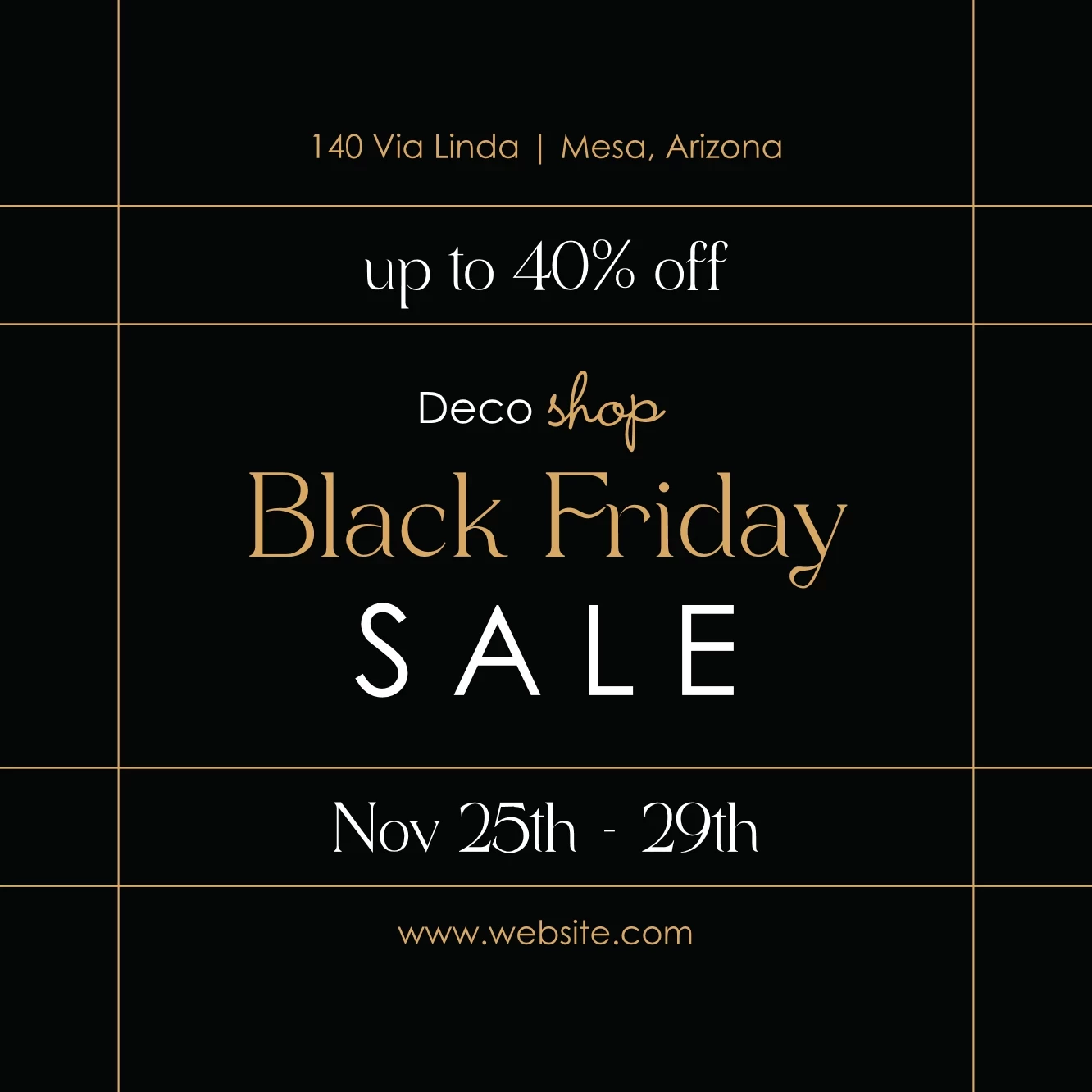 Elegant Black Friday Lines