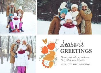 Hand Done Winter Flowers