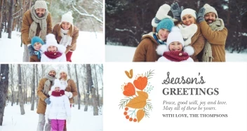 Hand Done Winter Flowers