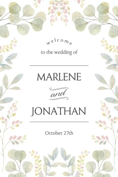 Welcome Wedding Foliage