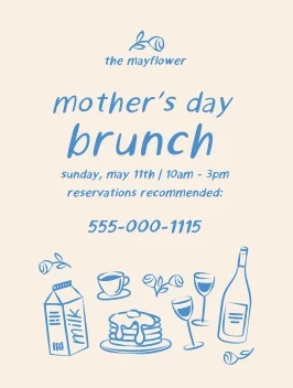 Mother's Day Brunch Illustrations