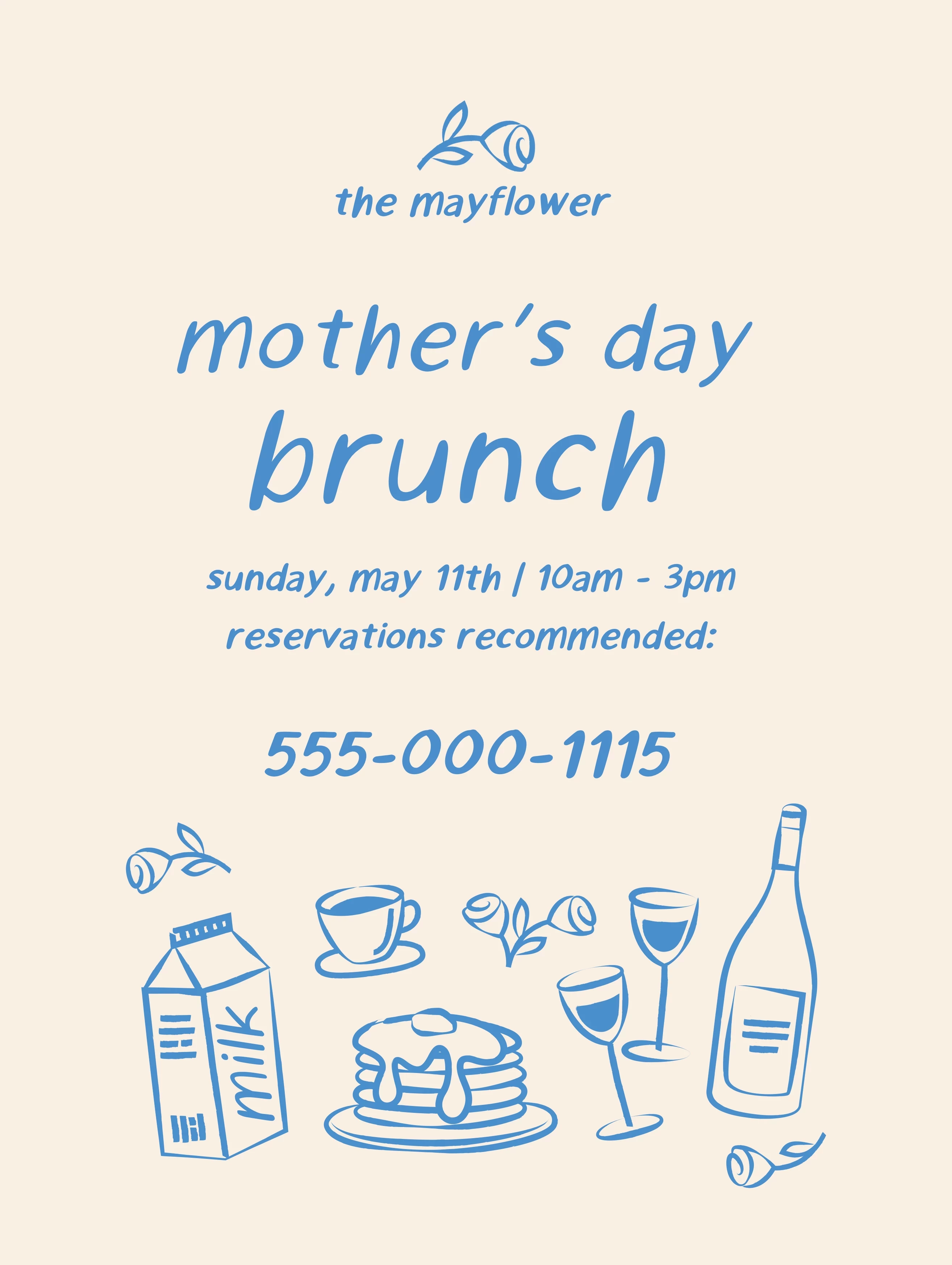 Mother's Day Brunch Illustrations