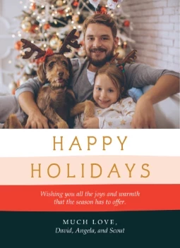 Playful Stripes Happy Holidays