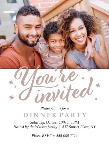 Perfect Script Party Invitation