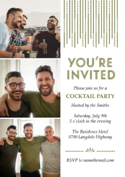 Fancy Lines Party Invitation