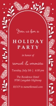 Botanical Holiday Party Invitation