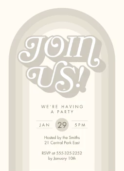 70's Style Party Invitation