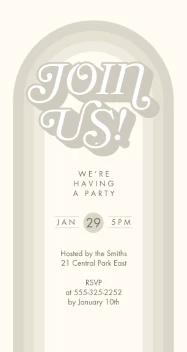 70's Style Party Invitation