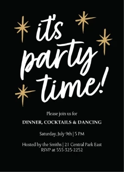 Casual Handwriting Party Invitation