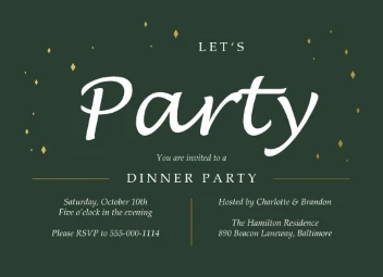 Let's Party Elegant Invitation