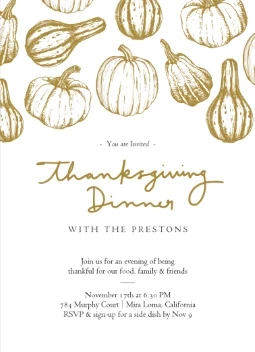 Gold Pumpkin Pattern