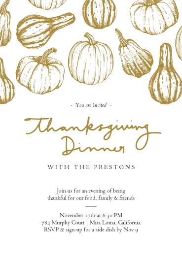 Gold Pumpkin Pattern