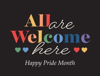 Colorful Text All Welcome