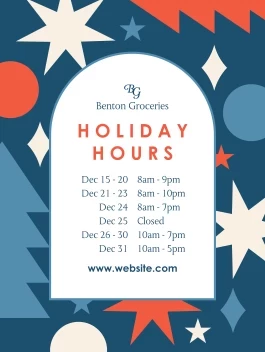 Festive Holiday Hours