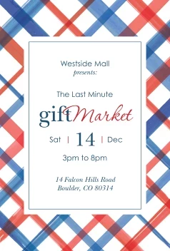 Plaid Holiday Gift Market