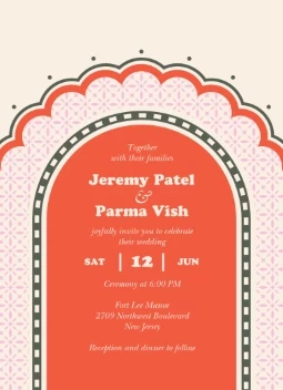 Bold Retro Ceremony Invitation