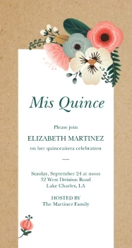 Cardboard Flowers Quinceañera