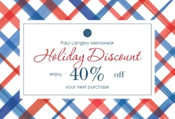 Plaid Holiday Discount