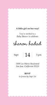 Scalloped Border Baby Shower