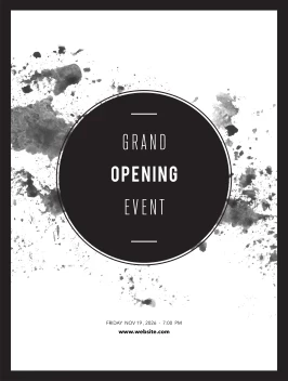 Grand Opening Black Splatter