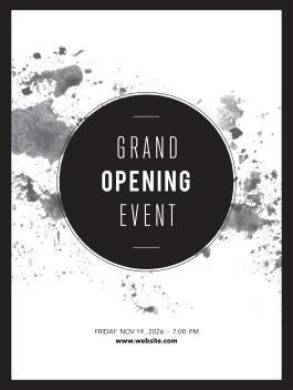 Grand Opening Black Splatter