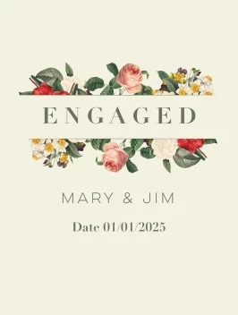 Vintage Flowers Engagement