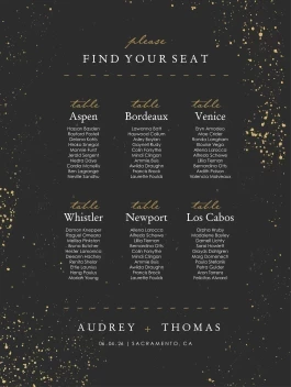 Modern Reception Seating Chart