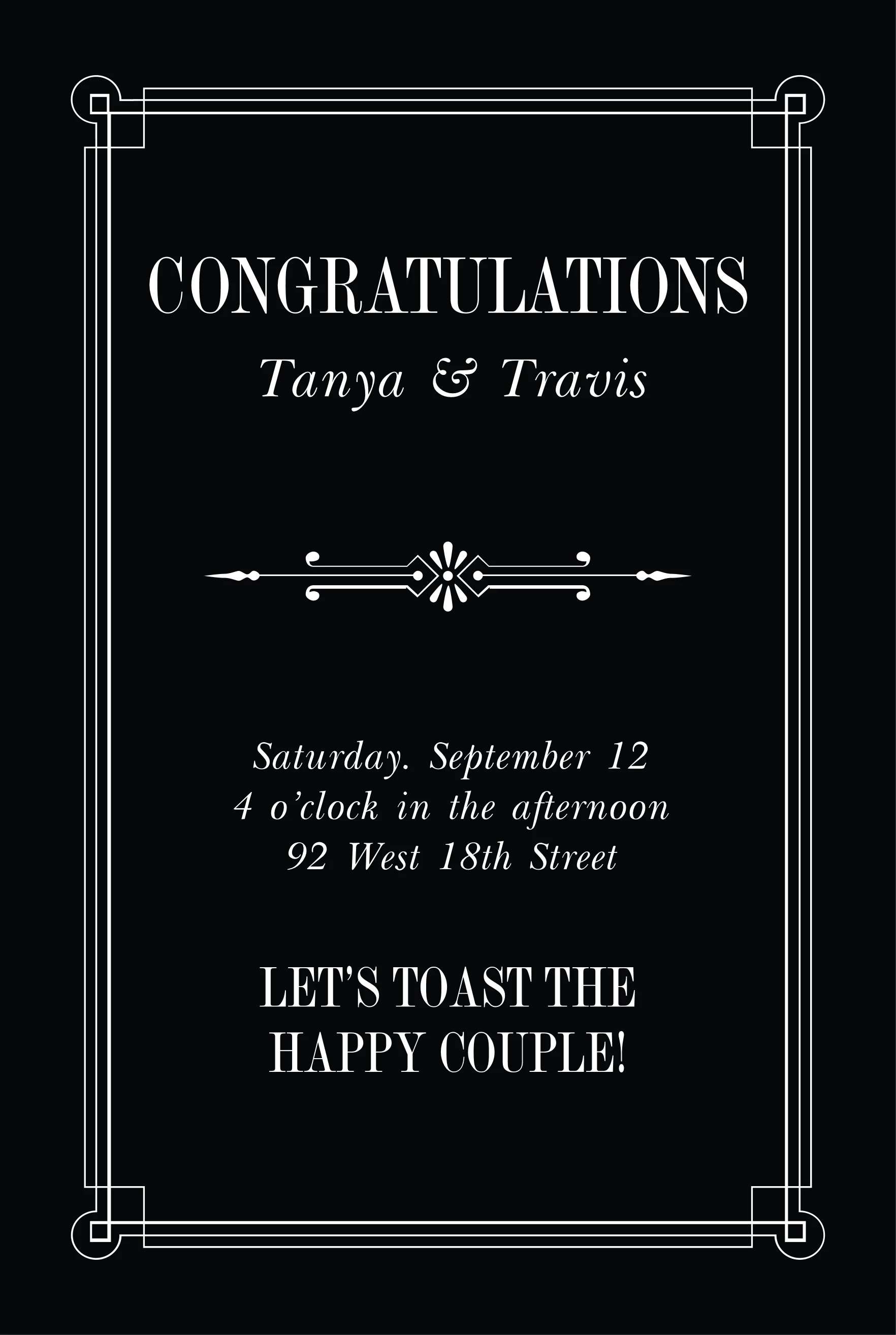 Congratulatory Toast