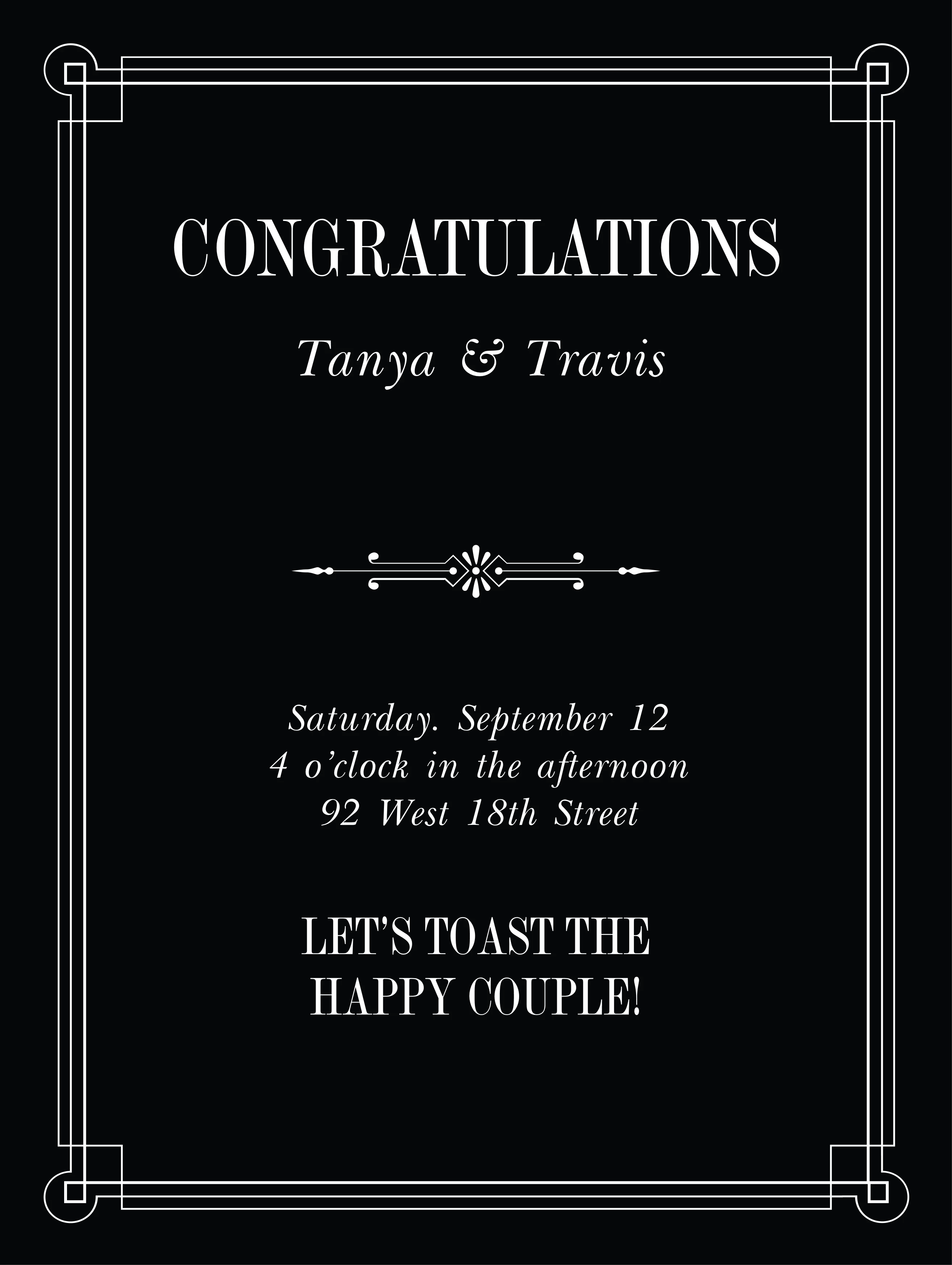 Congratulatory Toast