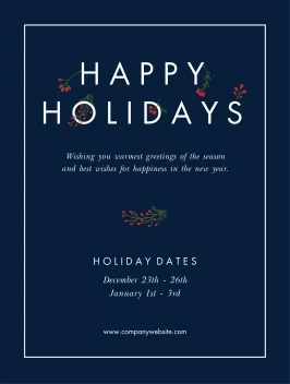 Floral Happy Holiday