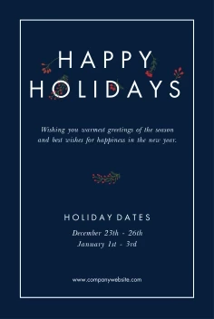 Floral Happy Holiday