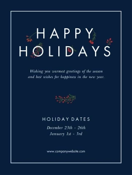 Floral Happy Holiday