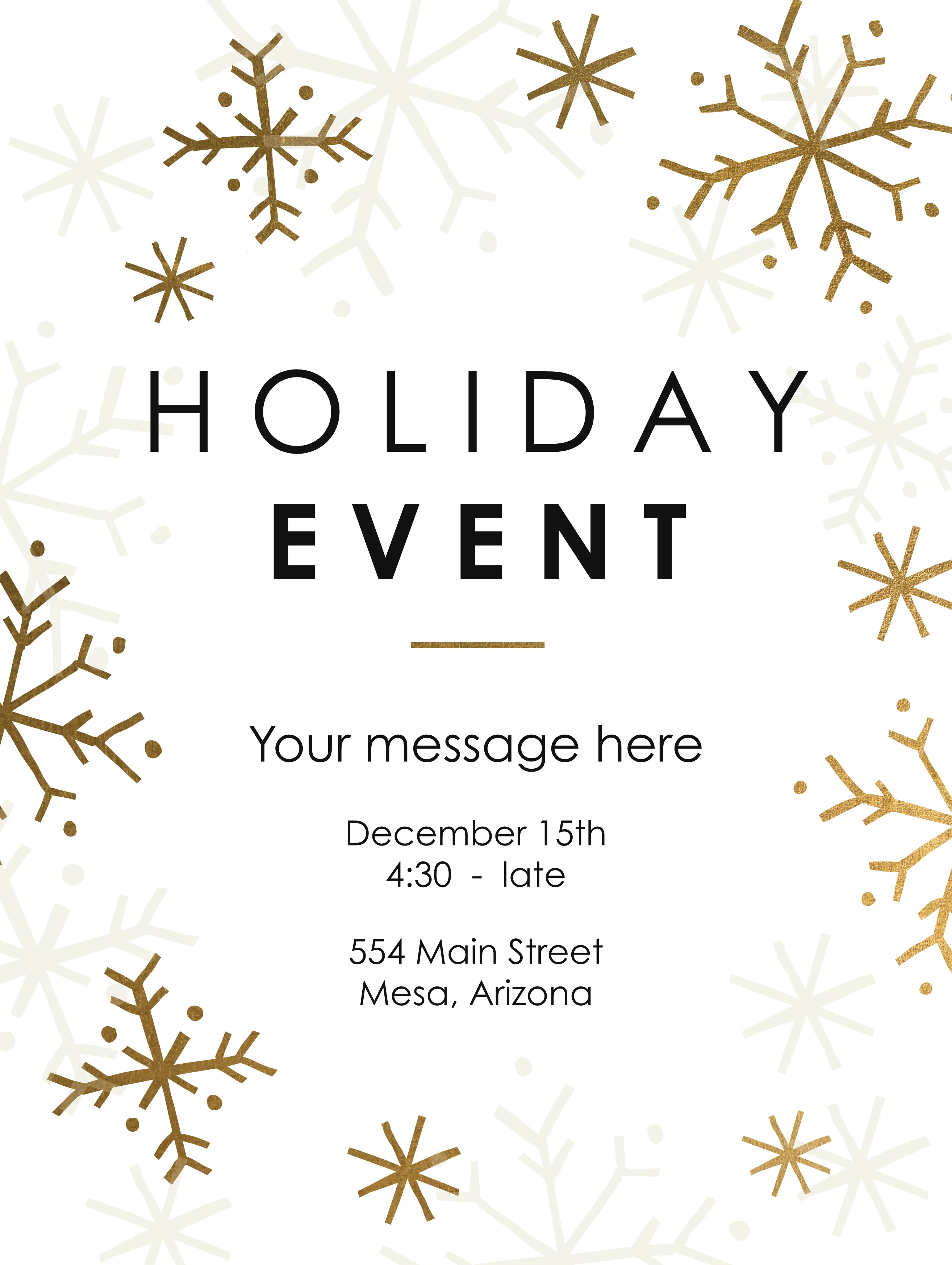 Snowflakes Holiday Event