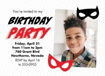 Superhero Masks Birthday